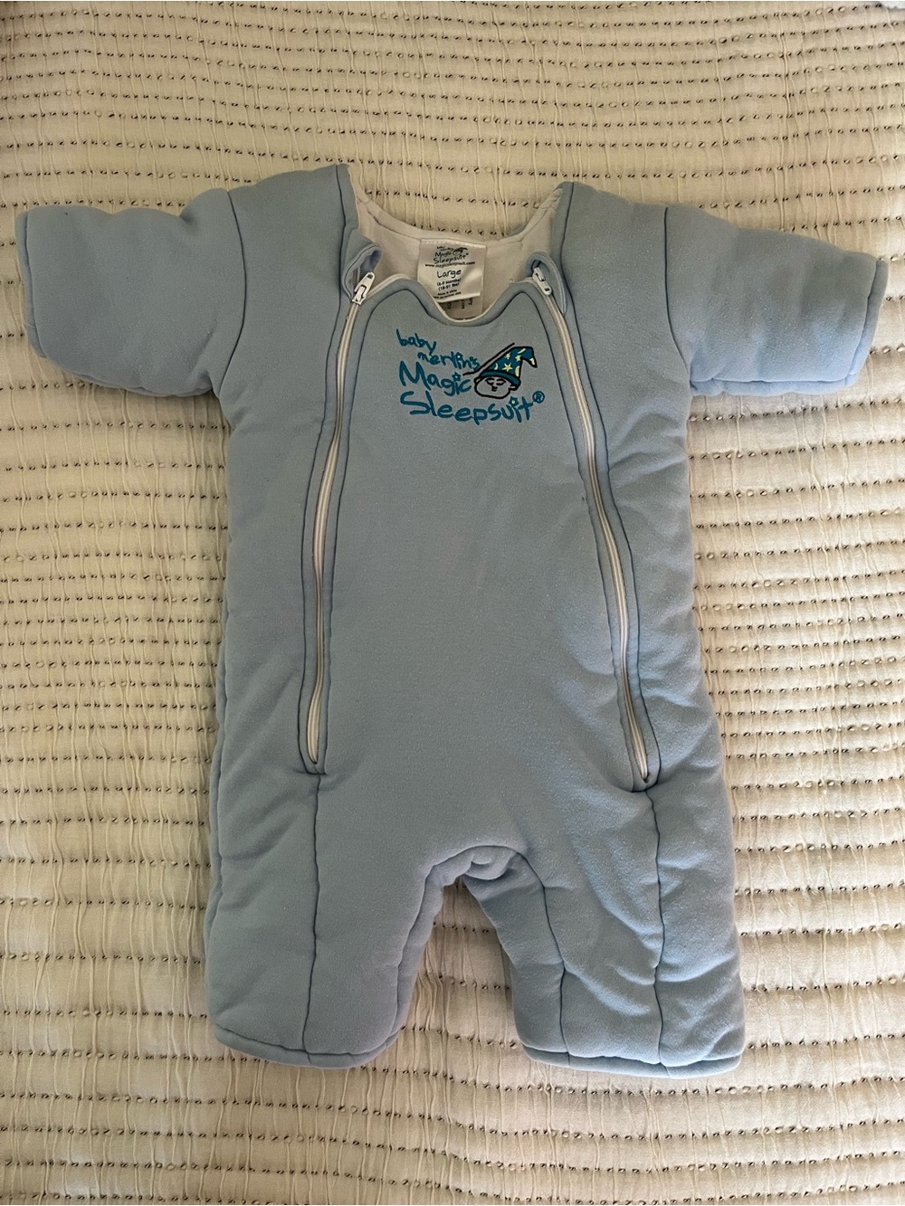 Merlin magic sleepsuit Baby Light Blue One-Piece